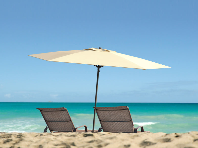 warm white beach umbrella 600 Series lifestyle scene CorLiving