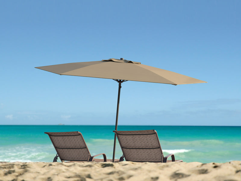 brown beach umbrella 600 Series lifestyle scene CorLiving