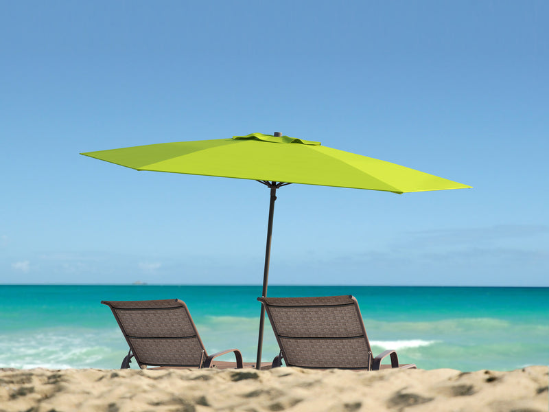 lime green beach umbrella 600 Series lifestyle scene CorLiving