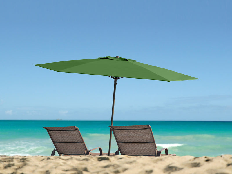 forest green beach umbrella 600 Series lifestyle scene CorLiving