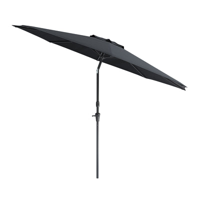 black large patio umbrella, tilting with base 700 Series product image CorLiving#color_ppu-black
