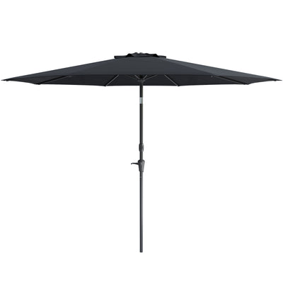black large patio umbrella, tilting with base 700 Series product image CorLiving#color_ppu-black