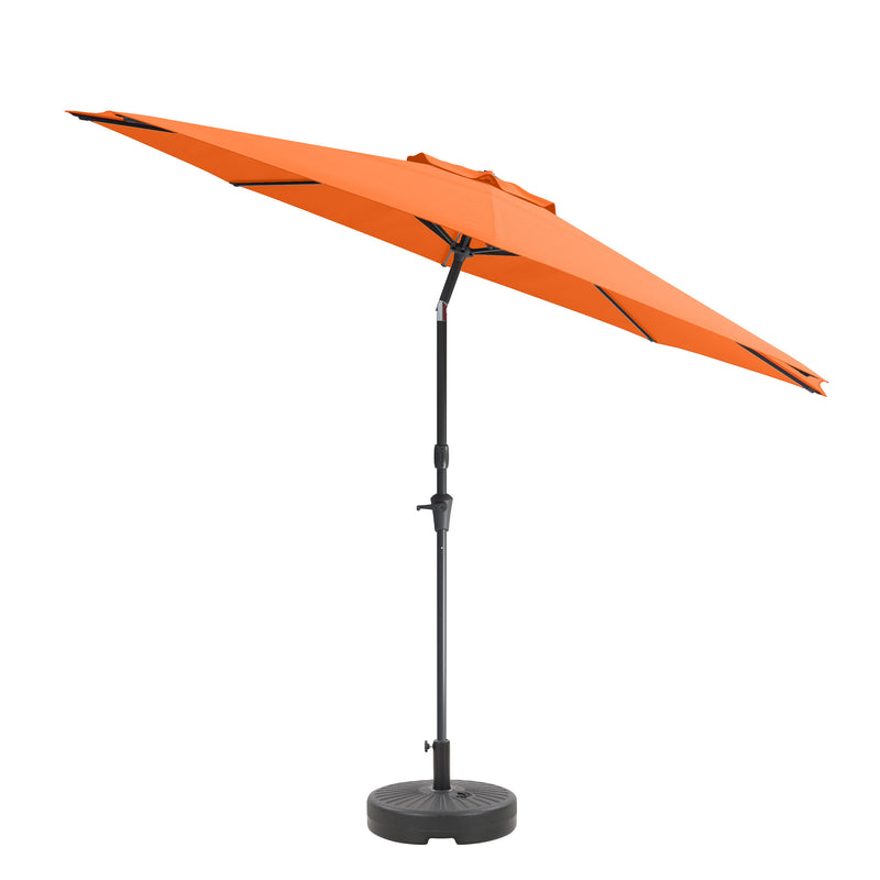 orange large patio umbrella, tilting with base 700 Series product image CorLiving