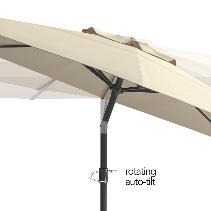 warm white large patio umbrella, tilting with base 700 Series detail image CorLiving