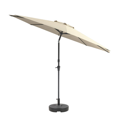 warm white large patio umbrella, tilting with base 700 Series product image CorLiving#color_ppu-warm-white