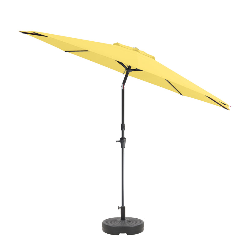 yellow large patio umbrella, tilting with base 700 Series product image CorLiving