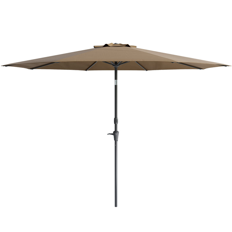 brown large patio umbrella, tilting with base 700 Series product image CorLiving