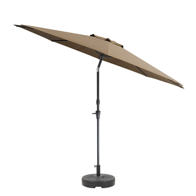 brown large patio umbrella, tilting with base 700 Series product image CorLiving#color_ppu-brown