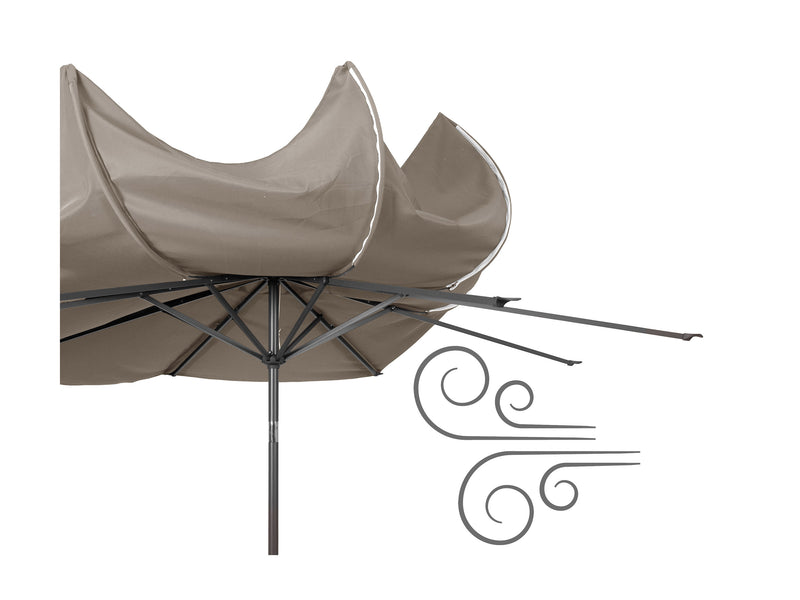 grey large patio umbrella, tilting 700 Series product image CorLiving