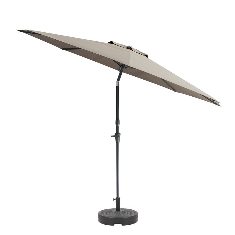 grey large patio umbrella, tilting with base 700 Series product image CorLiving