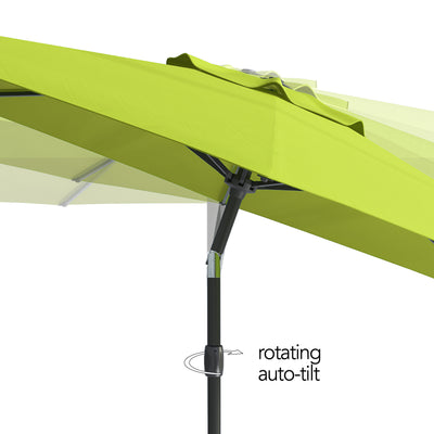 lime green large patio umbrella, tilting with base 700 Series detail image CorLiving#color_ppu-lime-green
