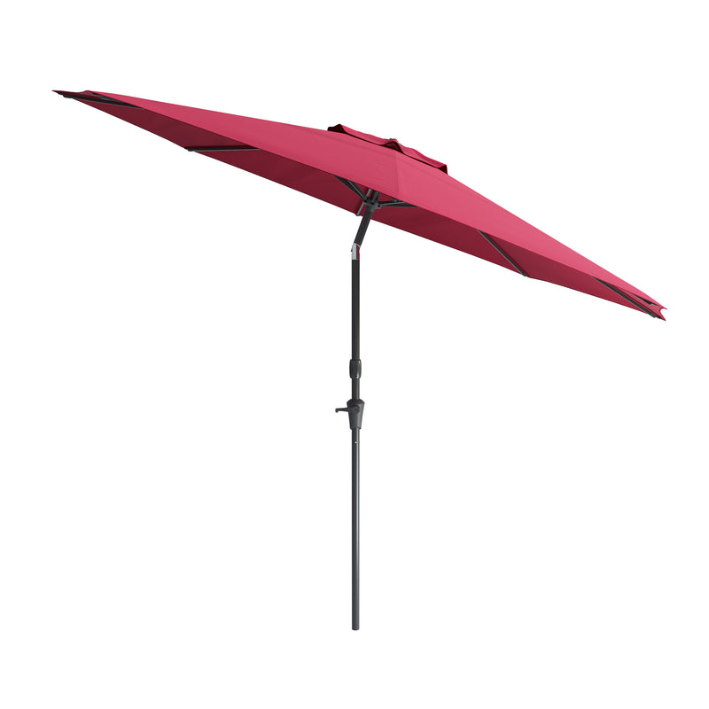 wine red large patio umbrella, tilting with base 700 Series product image CorLiving