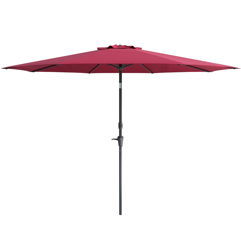 wine red large patio umbrella, tilting with base 700 Series product image CorLiving