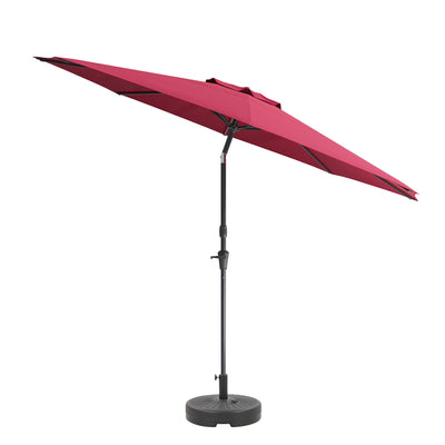wine red large patio umbrella, tilting with base 700 Series product image CorLiving#color_ppu-wine-red