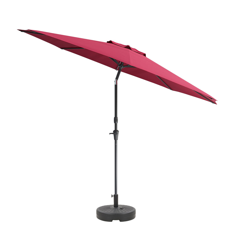 wine red large patio umbrella, tilting with base 700 Series product image CorLiving