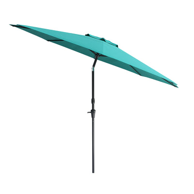 turquoise blue large patio umbrella, tilting with base 700 Series product image CorLiving#color_ppu-turquoise-blue