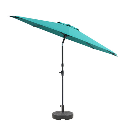 turquoise blue large patio umbrella, tilting with base 700 Series product image CorLiving#color_ppu-turquoise-blue