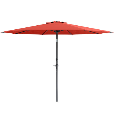 crimson red large patio umbrella, tilting with base 700 Series product image CorLiving#color_ppu-crimson-red
