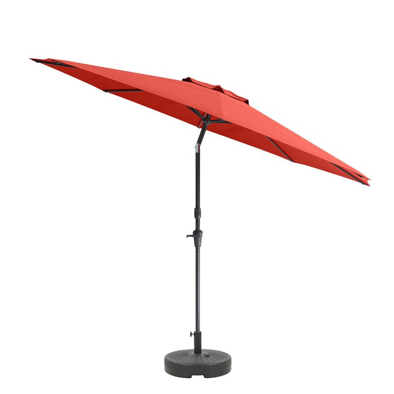 crimson red large patio umbrella, tilting with base 700 Series product image CorLiving