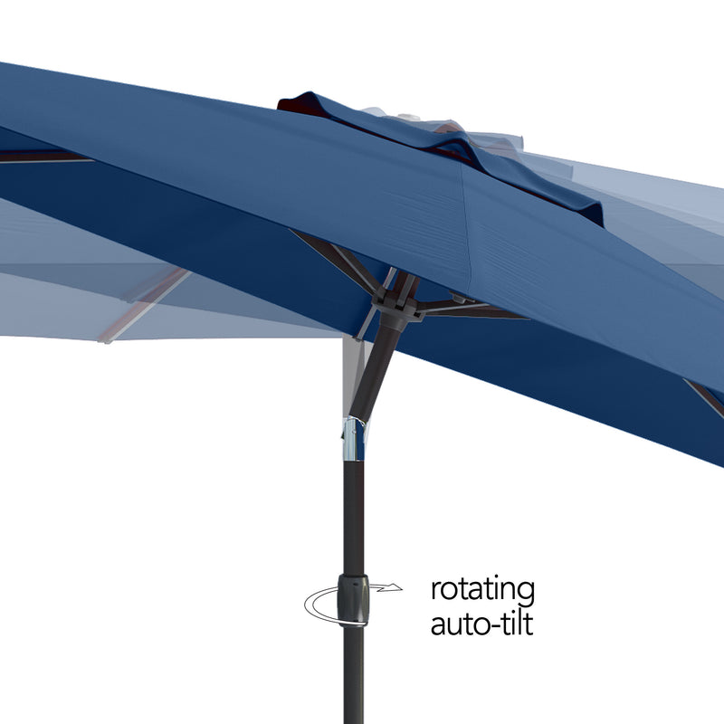 cobalt blue large patio umbrella, tilting with base 700 Series detail image CorLiving