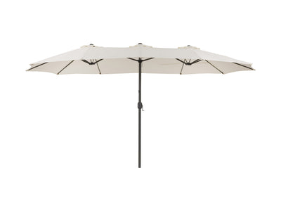 warm white double patio umbrella, 15ft Bertha collection product image CorLiving#color_warm-white