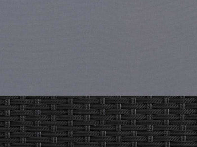 black and ash grey Outdoor Wicker Lounge Chair Parksville Collection detail image by CorLiving#color_black-and-ash-grey