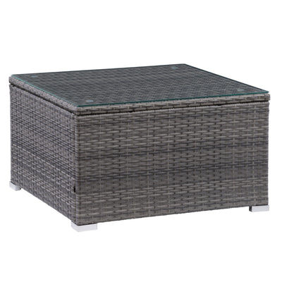 blended grey Square Outdoor Coffee Table Parksville Collection product image by CorLiving#color_blended-grey-weave
