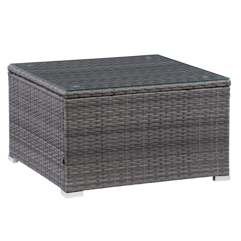 blended grey Square Outdoor Coffee Table Parksville Collection product image by CorLiving