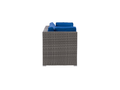 blended grey weave and oxford blue Outdoor Loveseat, 2pc Parksville Collection product image by CorLiving#color_blended-grey-weave-and-oxford-blue