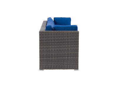 blended grey weave and oxford blue Outdoor Wicker Sofa, 3pc Parksville Collection product image by CorLiving#color_blended-grey-weave-and-oxford-blue