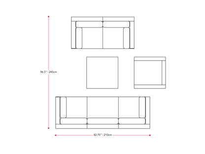 Outdoor patio conversation set, 7-piece, featuring a gray wicker frame with beige cushions, includes a glass-top coffee table, modular sectional design, weather-resistant materials, perfect for garden or backyard lounging.