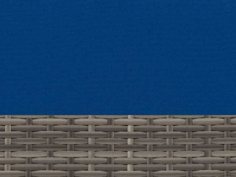 blended grey and oxford blue Outdoor Wicker Lounge Chair Parksville Collection detail image by CorLiving