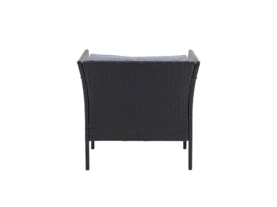black and ash grey Patio Armchair Parksville Collection product image by CorLiving#color_black-and-ash-grey