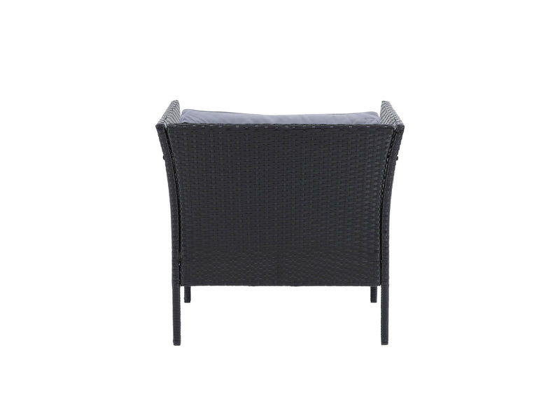 black and ash grey Patio Armchair Parksville Collection product image by CorLiving