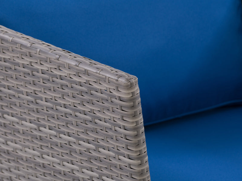 blended grey and oxford blue Patio Armchair Parksville Collection detail image by CorLiving