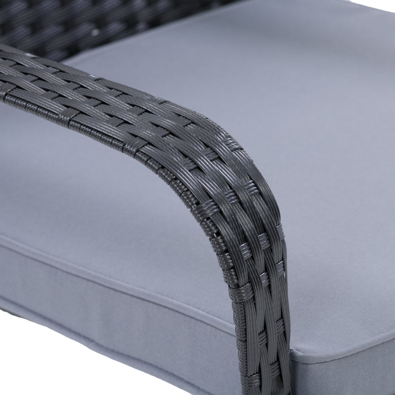 black Stackable Patio Chairs, Set of 2 Parksville Collection detail image by CorLiving 