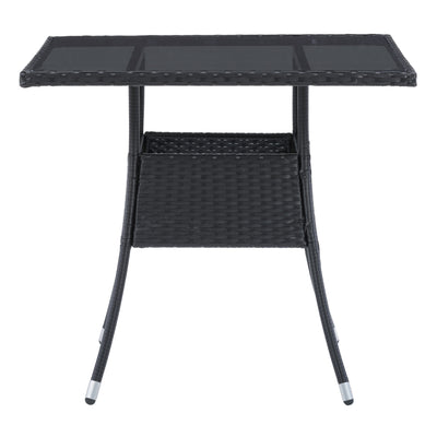 black Square Outdoor Dining Table Parksville Collection product image by CorLiving#color_black