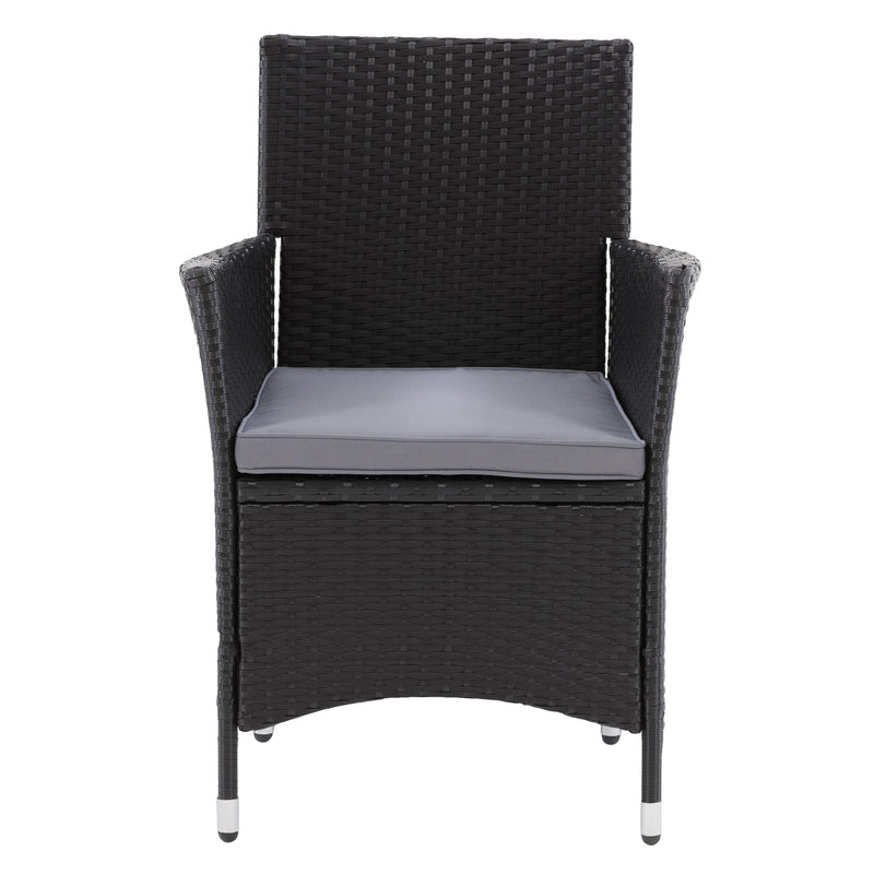 black and grey Wicker Armchair, Set of 2 Parksville Collection product image by CorLiving