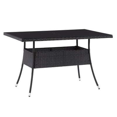 black Black Outdoor Dining Table Parksville Collection product image by CorLiving#color_black