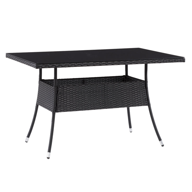 black Black Outdoor Dining Table Parksville Collection product image by CorLiving