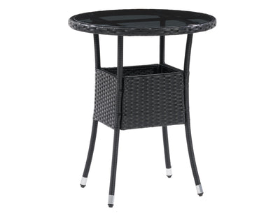 black weave Bistro Table Parksville Collection product image by CorLiving#color_textured-black-weave