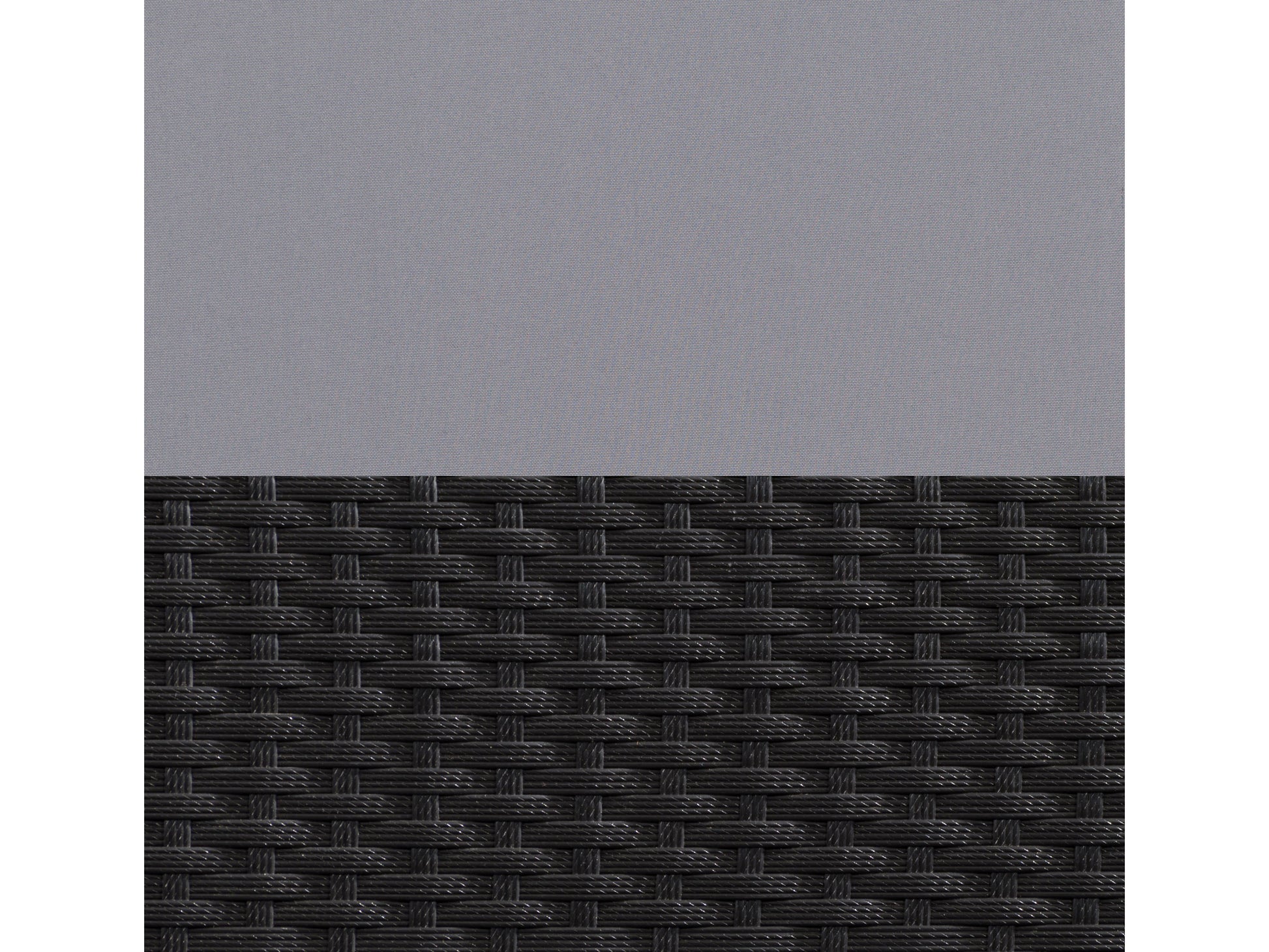 Modern 3-piece patio bistro set with a round glass-top table and two cushioned wicker chairs in beige and brown, featuring durable steel frames and weather-resistant materials ideal for outdoor dining.