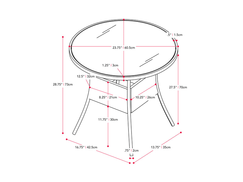 Patio Bistro Set, 3pc