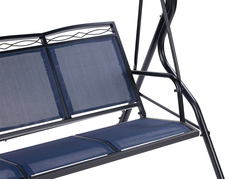 navy blue Patio Swing With Canopy Veda Collection detail image by CorLiving