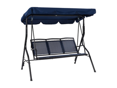 navy blue Patio Swing With Canopy Veda Collection product image by CorLiving#color_navy-blue