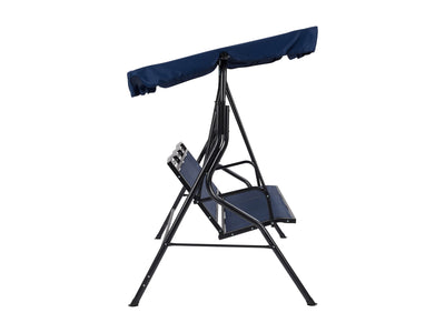 navy blue Patio Swing With Canopy Veda Collection product image by CorLiving#color_navy-blue