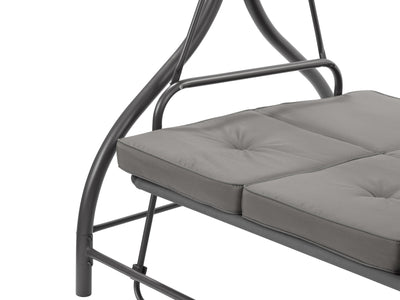 grey Patio Swing With Canopy, Convertible Elia Collection detail image by CorLiving#color_grey