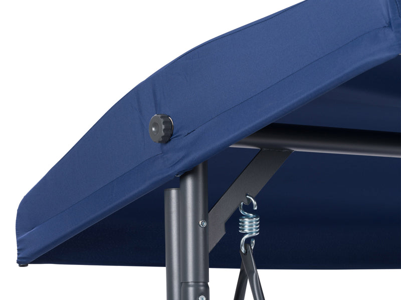 navy blue Patio Swing With Canopy, Convertible Elia Collection detail image by CorLiving