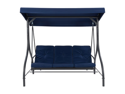 navy blue Patio Swing With Canopy, Convertible Elia Collection product image by CorLiving#color_navy-blue