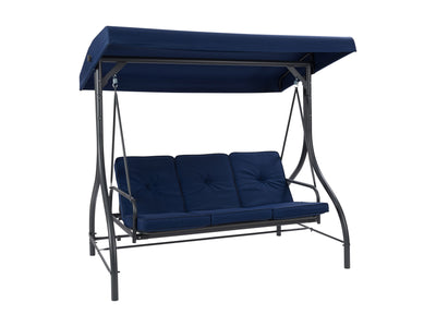 navy blue Patio Swing With Canopy, Convertible Elia Collection product image by CorLiving#color_navy-blue